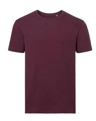 CAITHNESS ARCHERS ADULT T SHIRT WITH FRONT AND BACK PRINTS BURGUNDY